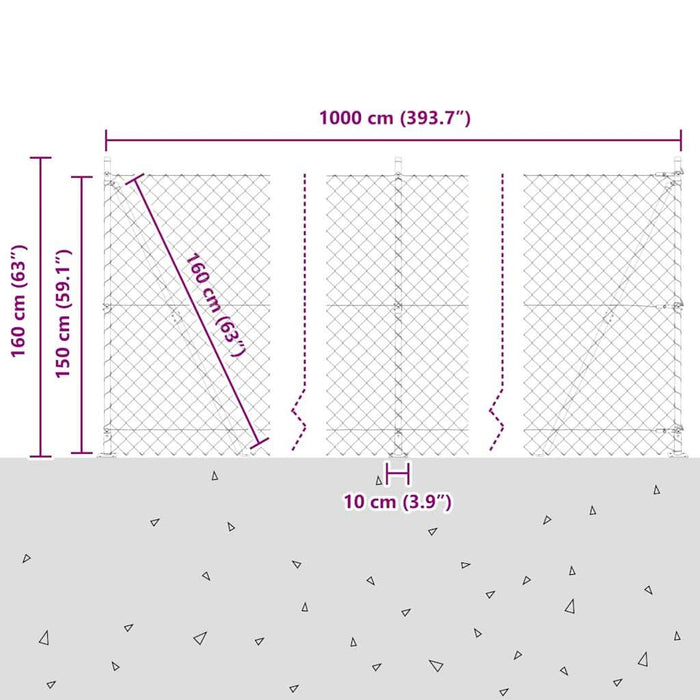 Giratorie cu Stâlpi Argintiu 10 x 1.5 m Oțel - WALTI WALTI