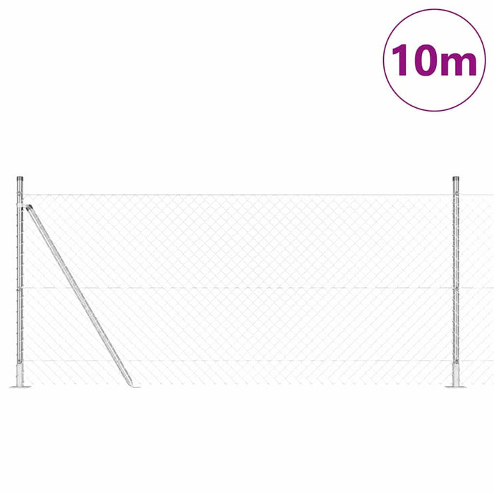 Giratorie cu Stâlpi Argintiu 10 x 0.8 m Oțel - WALTI WALTI
