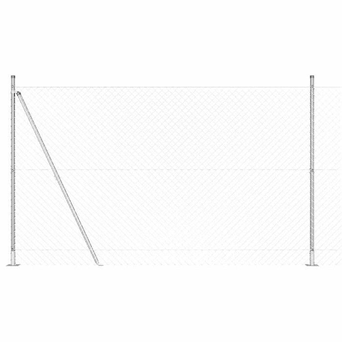 Giratorie cu Stâlpi Argintiu 10 x 1.4 m Oțel - WALTI WALTI