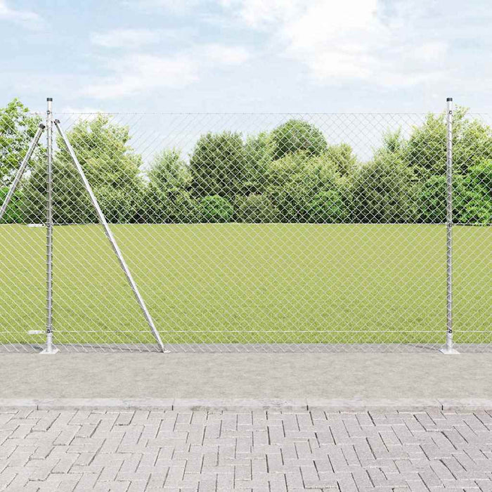 Giratorie cu Stâlpi Argintiu 10 x 1.5 m Oțel - WALTI WALTI