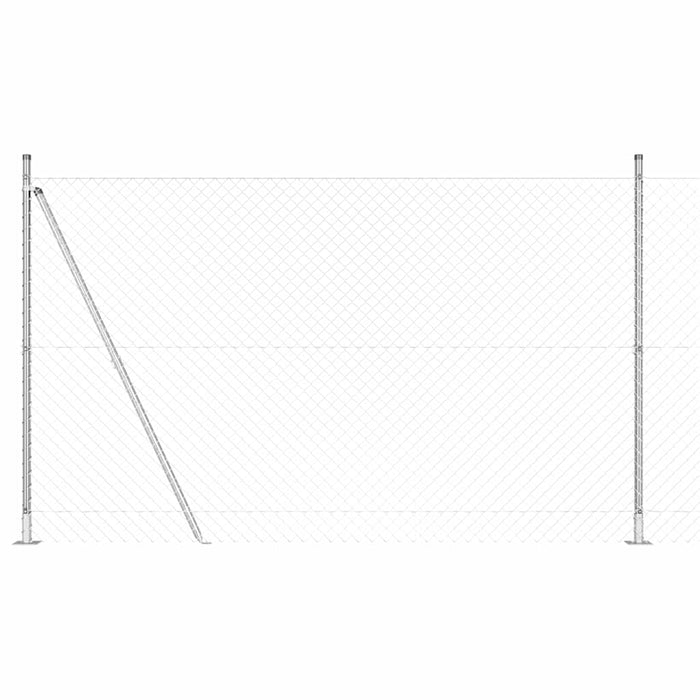 Giratorie cu Stâlpi Argintiu 10 x 1.5 m Oțel - WALTI WALTI