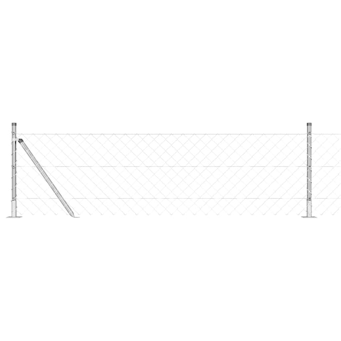 Giratorie cu Stâlpi Argintiu 10 x 0.6 m Oțel - WALTI WALTI