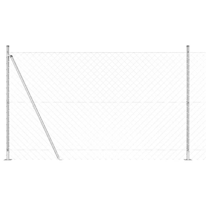 Giratorie cu Stâlpi Argintiu 10 x 1.5 m Oțel - WALTI WALTI