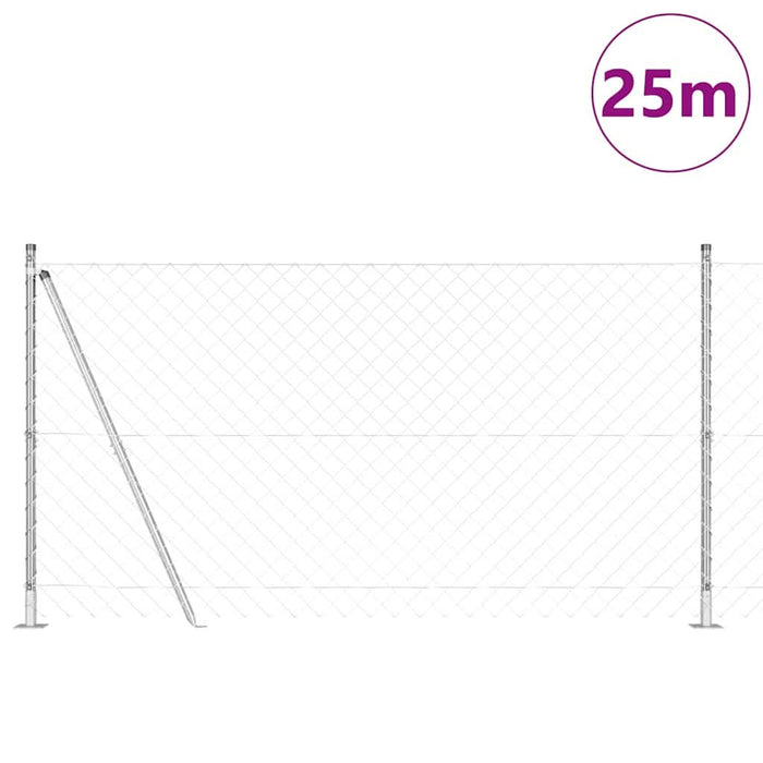 Giratorie cu Stâlpi Argintiu 25 x 1.2 m Oțel - WALTI WALTI