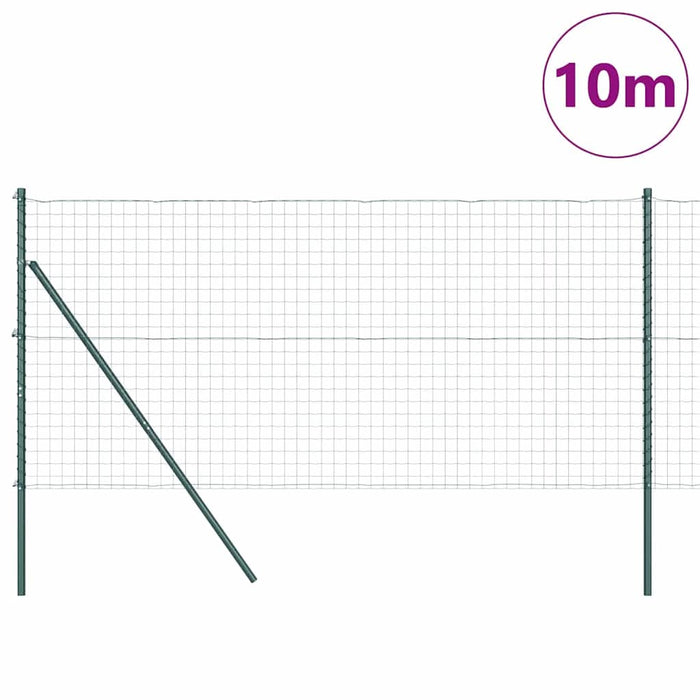 Îngrădire cu stâlpi Verde 1 x 10 m Oțel - WALTI WALTI