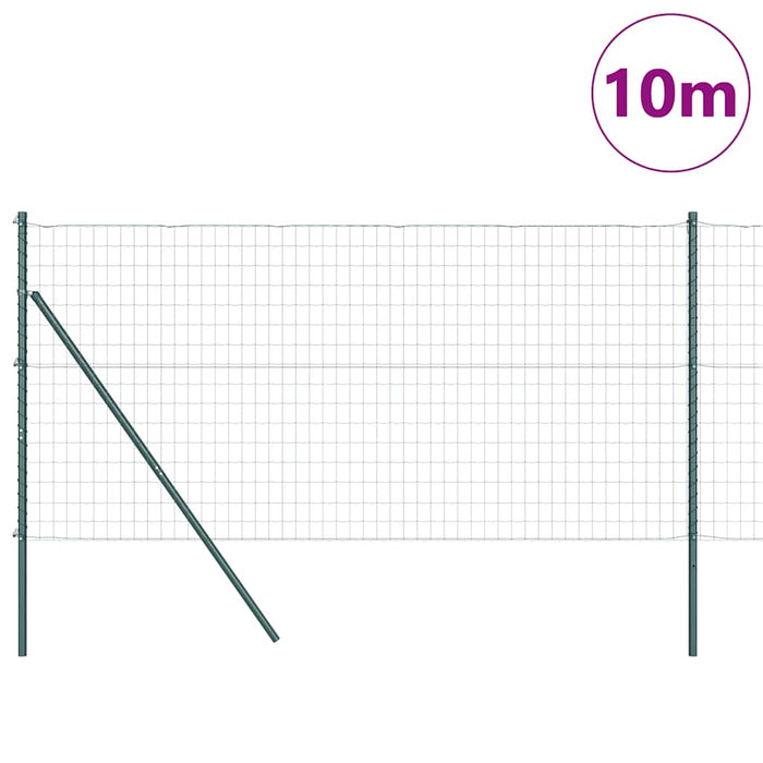 Îngrădire cu stâlpi Verde 1.4 x 10 m Oțel - WALTI WALTI