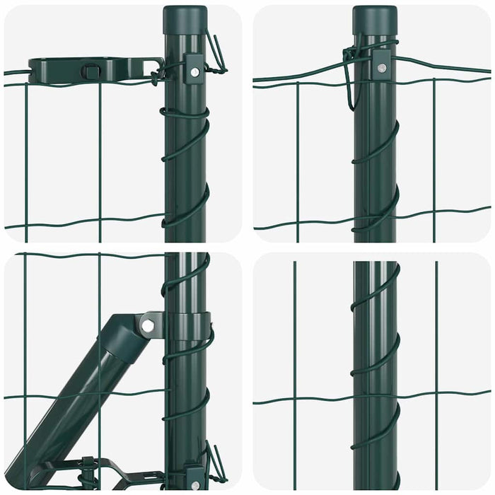 Îngrădire cu stâlpi Verde 0.8 x 10 m Oțel - WALTI WALTI