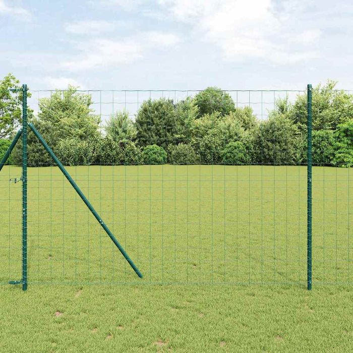 Îngrădire cu stâlpi Verde 1.5 x 10 m Oțel - WALTI WALTI