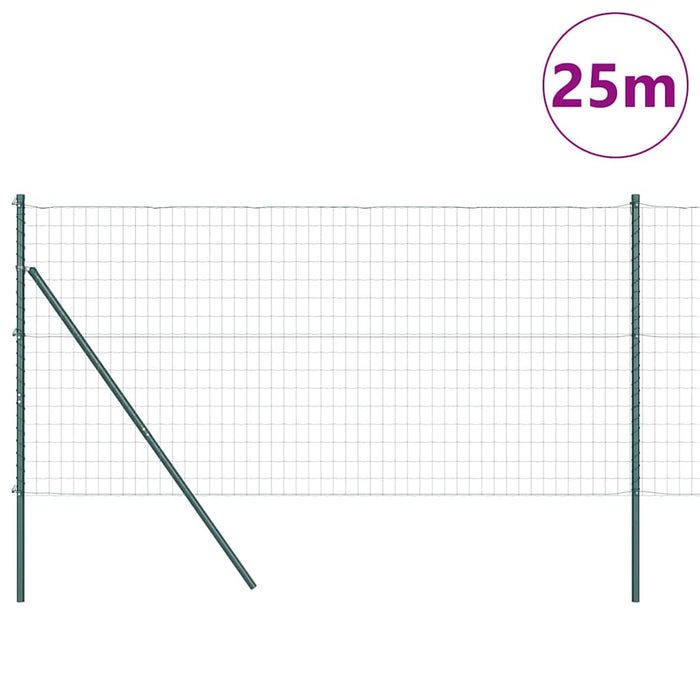 Îngrădire cu stâlpi Verde 1.2 x 25 m Oțel - WALTI WALTI