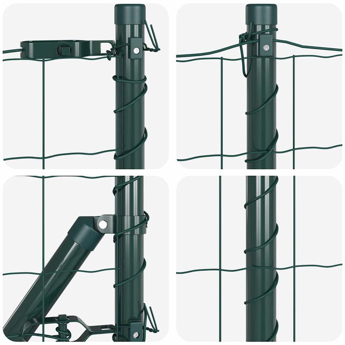 Fixare la sol gard Euro 25 x 0,6 m Oțel cu strat de PVC Verde WALTI