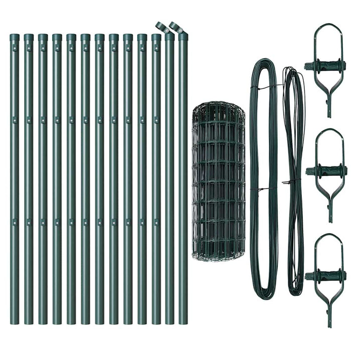 Fixare la sol gard Euro 25 x 0,6 m Oțel cu strat de PVC Verde WALTI