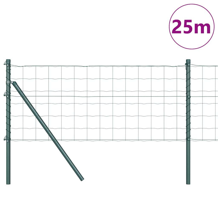 Îngrădire cu stâlpi Verde 0.6 x 25 m Oțel - WALTI WALTI