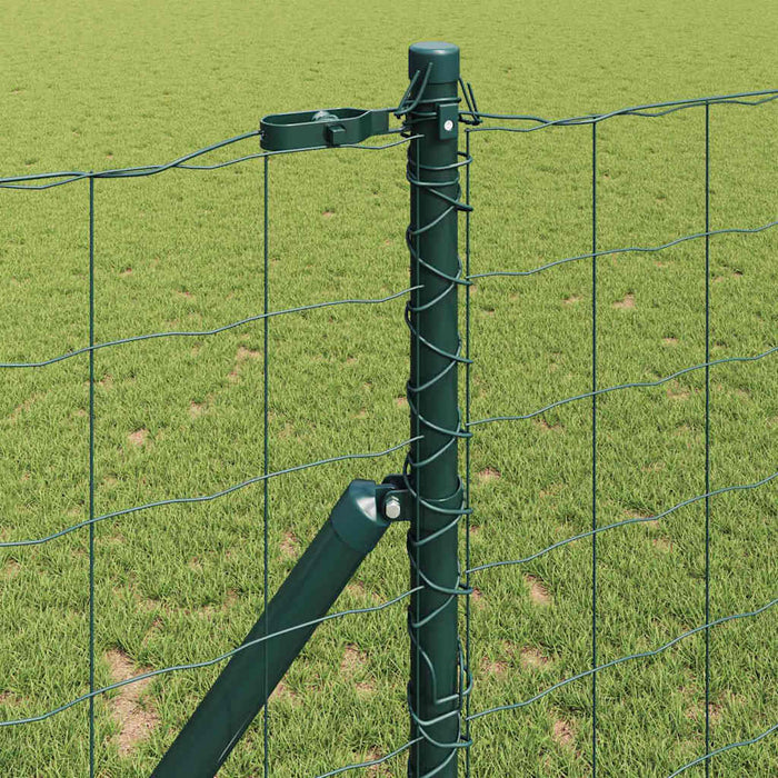Îngrădire cu stâlpi Verde 1 x 25 m Oțel - WALTI WALTI