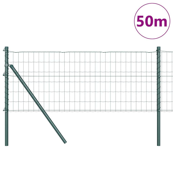 Îngrădire cu stâlpi Verde 0.6 x 50 m Oțel - WALTI WALTI