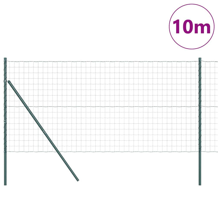 Îngrădire cu stâlpi Verde 1.4 x 10 m Oțel - WALTI WALTI