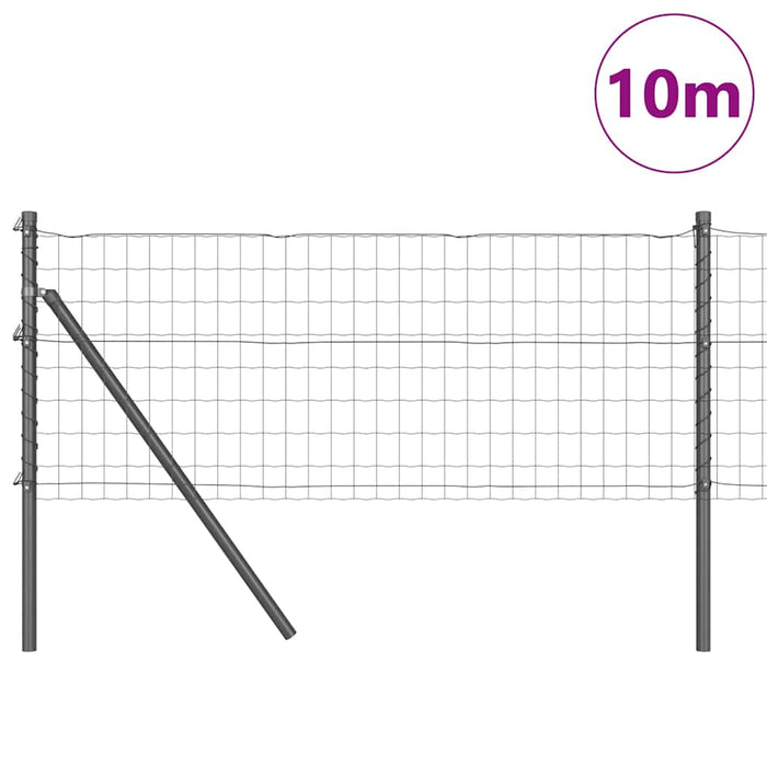 Îngrădire cu stâlpi Gri 0.4 x 10 m Oțel - WALTI WALTI