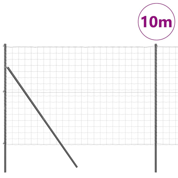 Îngrădire cu stâlpi Gri 1.5 x 10 m Oțel - WALTI WALTI