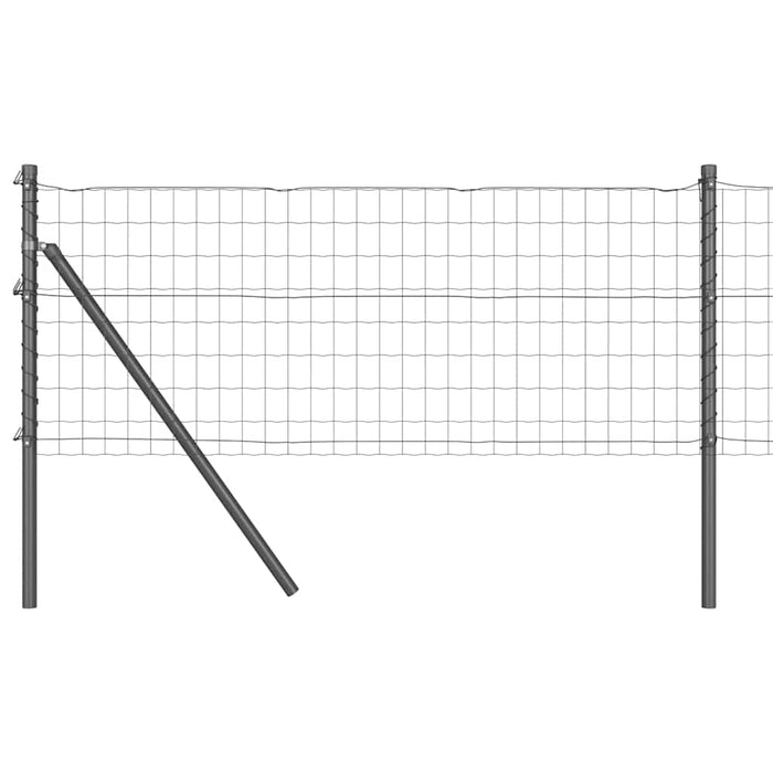 Îngrădire cu stâlpi Gri 0.8 x 25 m Oțel - WALTI WALTI
