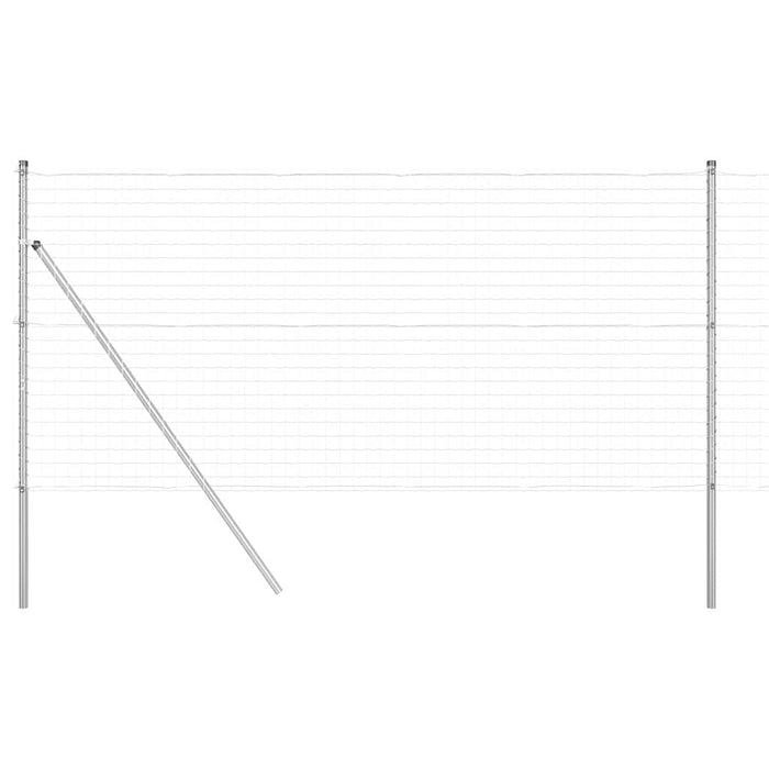 Îngrădire cu stâlpi Argintiu 1.2 x 10 m Oțel - WALTI WALTI
