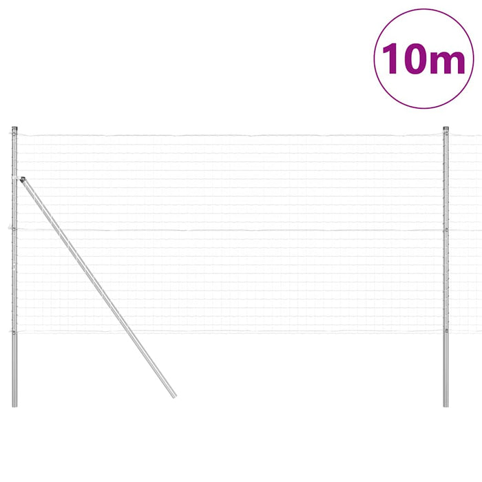 Îngrădire cu stâlpi Argintiu 1.2 x 10 m Oțel - WALTI WALTI