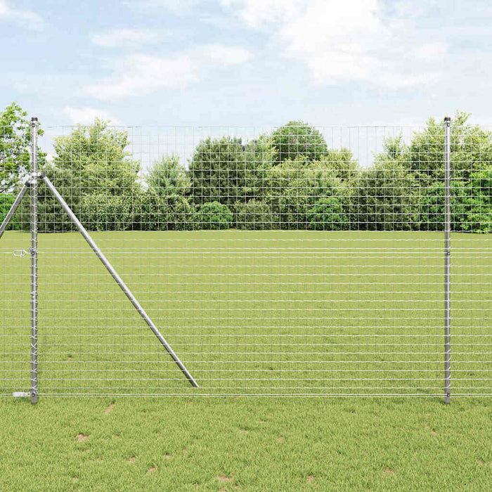 Îngrădire cu stâlpi Argintiu 1.5 x 10 m Oțel - WALTI WALTI