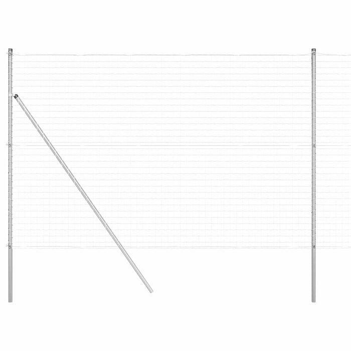 Îngrădire cu stâlpi Argintiu 1.5 x 10 m Oțel - WALTI WALTI