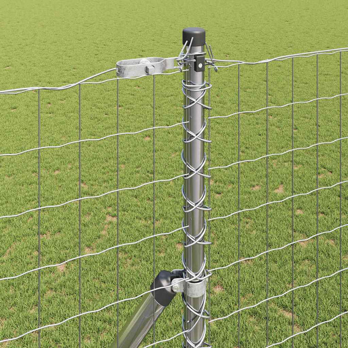 Îngrădire cu stâlpi Argintiu 1.5 x 10 m Oțel - WALTI WALTI