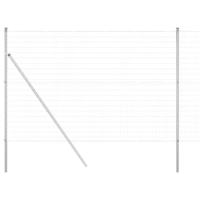 Îngrădire cu stâlpi Argintiu 1.5 x 10 m Oțel - WALTI WALTI