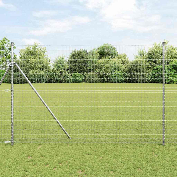 Îngrădire cu stâlpi Argintiu 1.6 x 10 m Oțel - WALTI WALTI