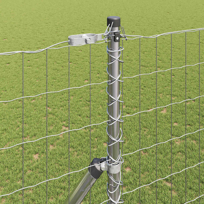 Îngrădire cu stâlpi Argintiu 1.5 x 10 m Oțel - WALTI WALTI