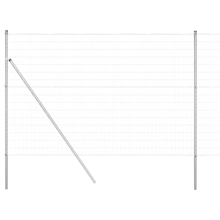 Îngrădire cu stâlpi Argintiu 1.5 x 10 m Oțel - WALTI WALTI