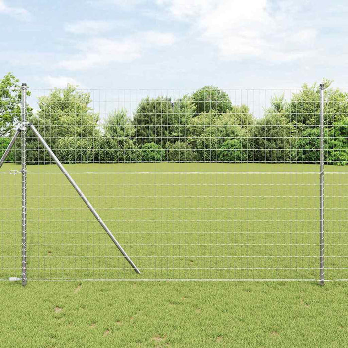 Îngrădire cu stâlpi Argintiu 1.6 x 10 m Oțel - WALTI WALTI