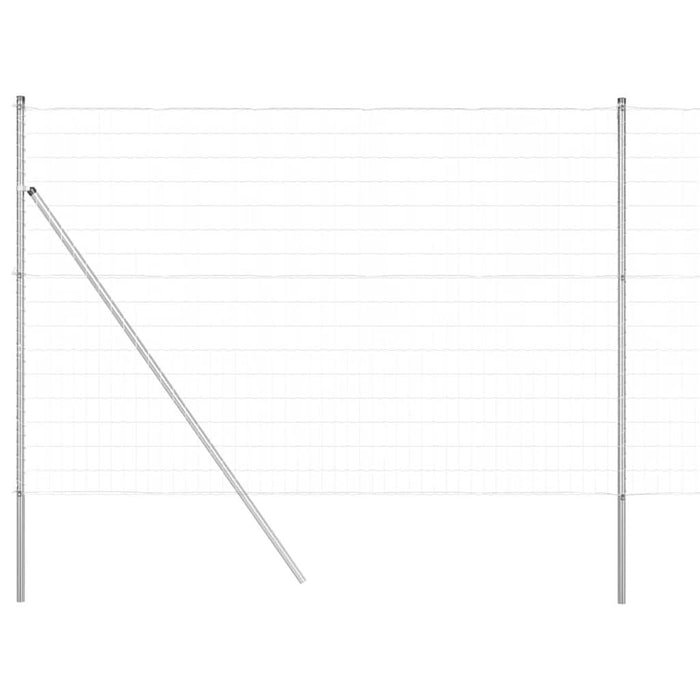 Îngrădire cu stâlpi Argintiu 1.6 x 10 m Oțel - WALTI WALTI