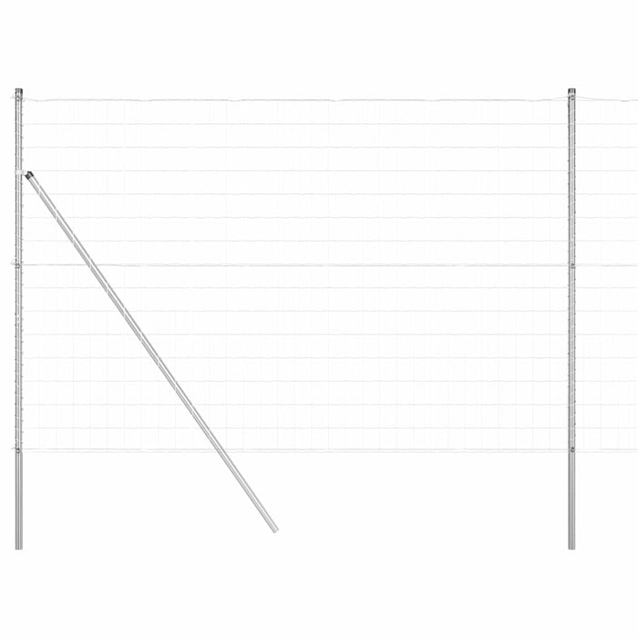Îngrădire cu stâlpi Argintiu 1.6 x 10 m Oțel - WALTI WALTI