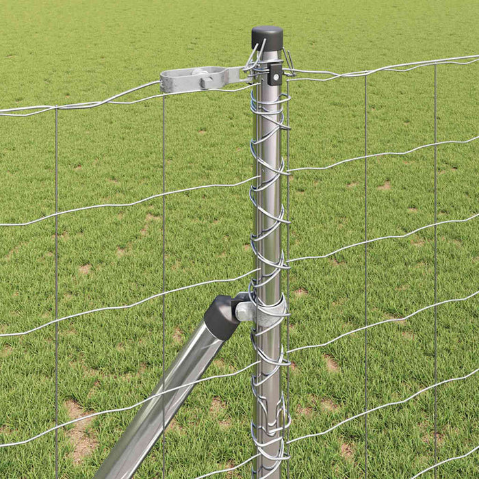 Îngrădire cu stâlpi Argintiu 1.4 x 10 m Oțel - WALTI WALTI