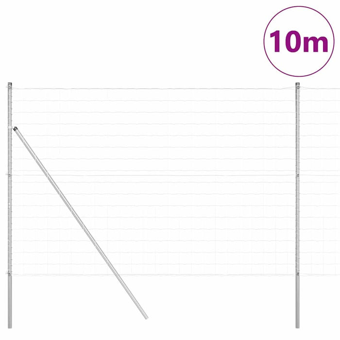 Îngrădire cu stâlpi Argintiu 1.5 x 10 m Oțel - WALTI WALTI