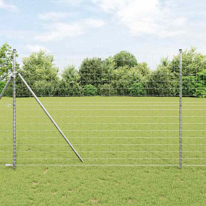 Îngrădire cu stâlpi Argintiu 1.6 x 10 m Oțel - WALTI WALTI