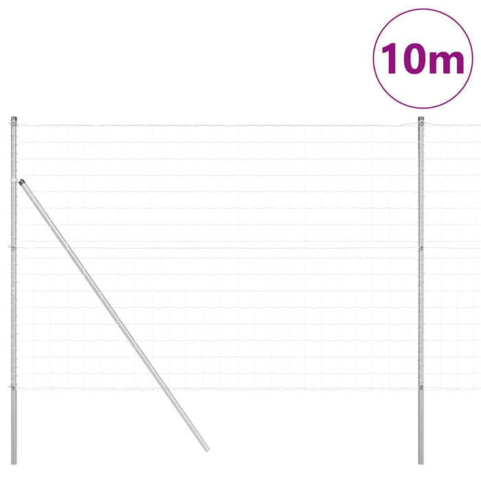 Îngrădire cu stâlpi Argintiu 1.6 x 10 m Oțel - WALTI WALTI