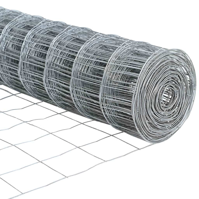 Îngrădire cu stâlpi Argintiu 1 x 25 m Oțel - WALTI WALTI