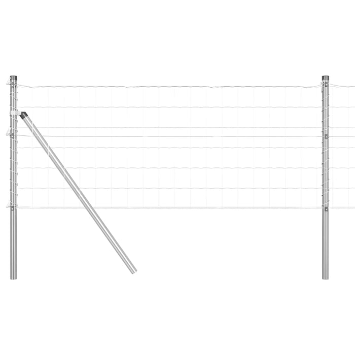 Îngrădire cu stâlpi Argintiu 0.4 x 50 m Oțel - WALTI WALTI