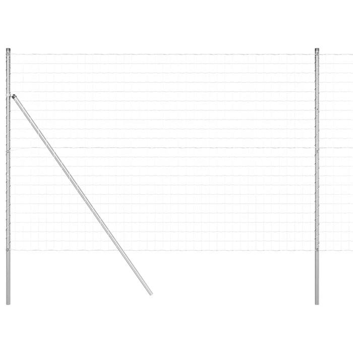 Îngrădire cu stâlpi Argintiu 1.6 x 10 m Oțel - WALTI WALTI