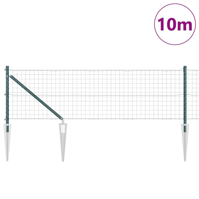 Îngrădire cu stâlpi Verde 0.8 x 10 m Oțel - WALTI WALTI