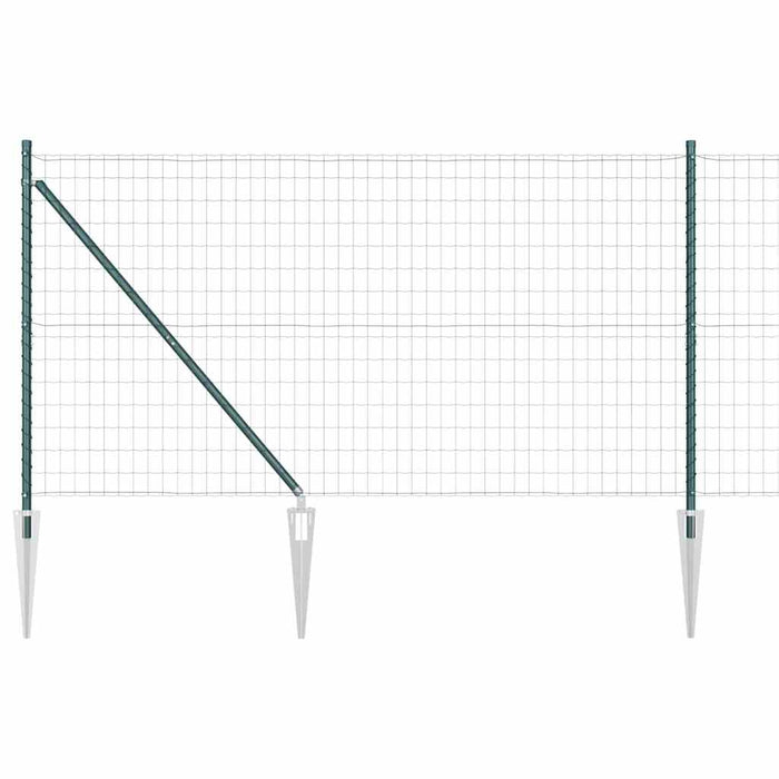 Îngrădire cu stâlpi Verde 1.2 x 10 m Oțel - WALTI WALTI