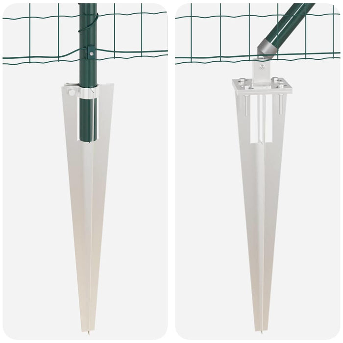 Îngrădire cu stâlpi Verde 1.6 x 10 m Oțel - WALTI WALTI