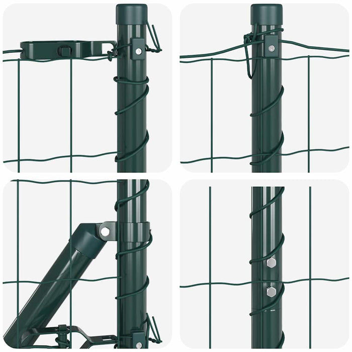 Îngrădire cu stâlpi Verde 1.2 x 10 m Oțel - WALTI WALTI