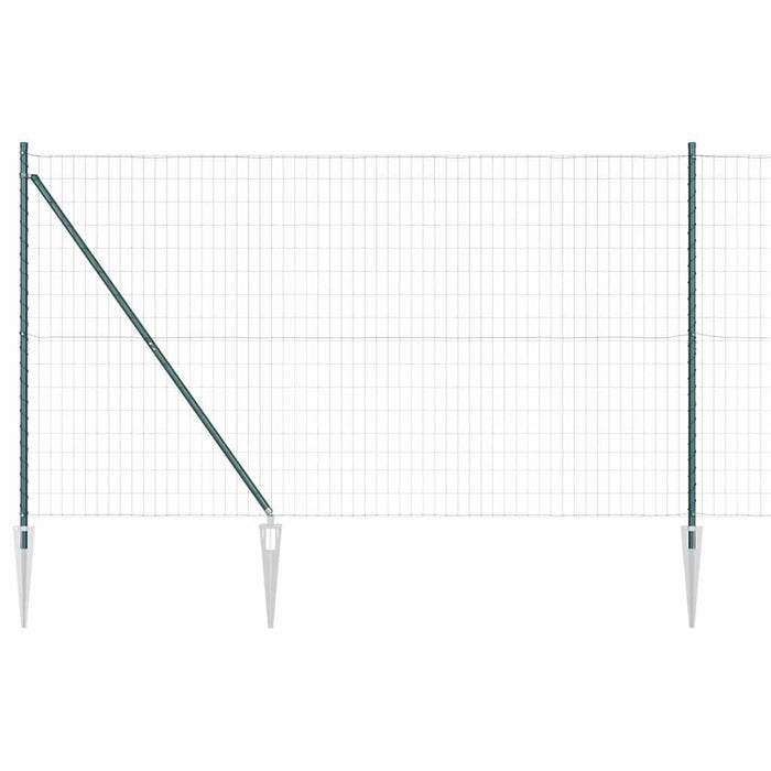 Îngrădire cu stâlpi Verde 1.5 x 10 m Oțel - WALTI WALTI