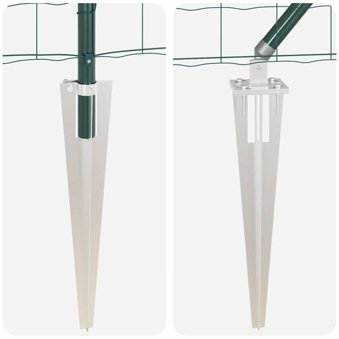 Îngrădire cu stâlpi Verde 1.2 x 10 m Oțel - WALTI WALTI