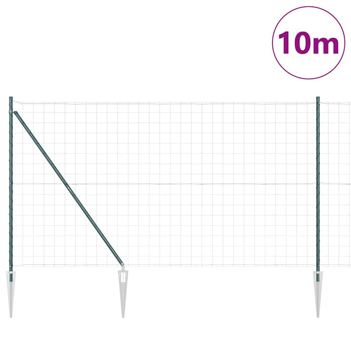 Îngrădire cu stâlpi Verde 1.6 x 10 m Oțel - WALTI WALTI