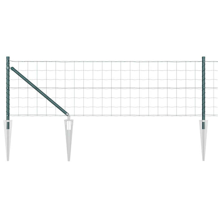 Îngrădire cu stâlpi Verde 0.4 x 25 m Oțel - WALTI WALTI