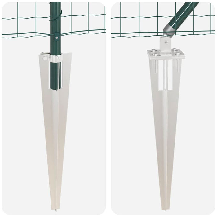 Îngrădire cu stâlpi Verde 0.6 x 50 m Oțel - WALTI WALTI